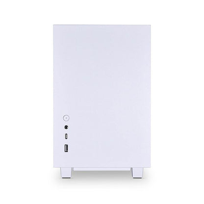 Lian Li Q58 White Color SPCC/Aluminum/Tempered Glass Mini Tower Computer Case, PCIe 3.0 Riser Card Cable Included - Q58W3