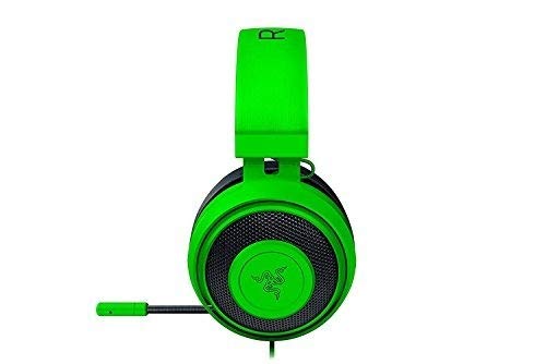 Razer Kraken Pro V2: Lightweight Aluminum Headband - Retractable Mic - in-Line Remote - Gaming Headset Works with PC, PS4, Xbox One, Switch, & Mobile Devices - Green Kraken Pro V2 - Green