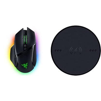 Razer Basilisk V3 Pro Customizable Wireless Gaming Mouse + Wireless Charging Puck Bundle