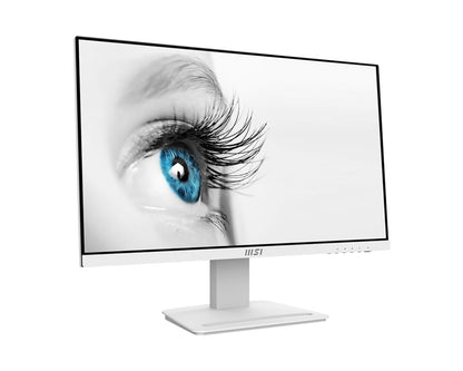 MSI 24” IPS FHD (1920 x 1080) Non-Glare with Super Narrow Bezel 100HZ 1ms 16:9 with Tilt Stand - White (Pro MP243XW)