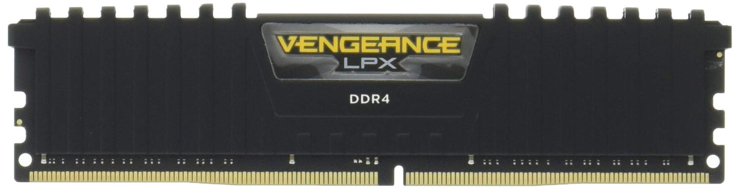 Corsair CMK32GX4M2A2666C16 Vengeance LPX 32GB (2x16GB) DDR4 DRAM 2666MHz (PC4-21300) C16 Memory Kit - Black