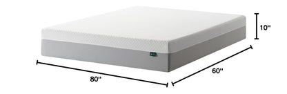 ZINUS 10 Inch Green Tea Essential Memory Foam Mattress [New Version], Queen, Fiberglass Free, Medium Feel, Breathable Airflow Memory Foam, Certified Safe Foams & Fabric, Mattress in A Box White 10" Green Tea New Small Box