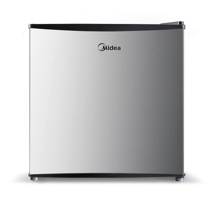 Midea WHS-65LSS1 Compact Refrigerator, 1.6 Cubic Feet Single Door Fridge, Mini Fridge for Office/Bedroom/Dorm/Living Room/Garage with Adjustable Legs, Black 1.6 cu.ft Stainless Steel