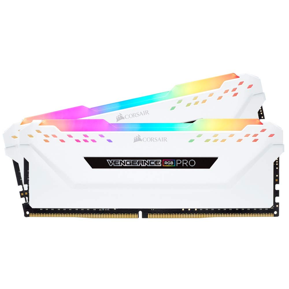 CORSAIR VENGEANCE RGB PRO 16GB (2x8GB) DDR4 3000MHz C15 LED Desktop Memory - White