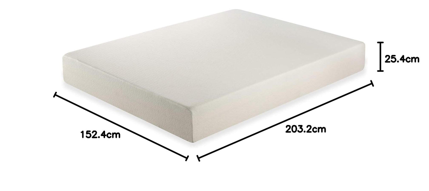 Zinus 10 Inch Ultima Memory Foam Mattress / Pressure Relieving / CertiPUR-US Certified / Mattress-in-a-Box, Queen White