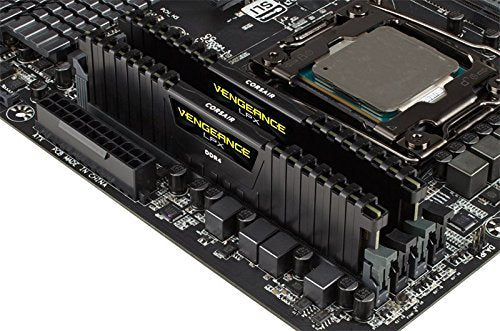 Corsair CMK32GX4M2A2666C16 Vengeance LPX 32GB (2x16GB) DDR4 DRAM 2666MHz (PC4-21300) C16 Memory Kit - Black