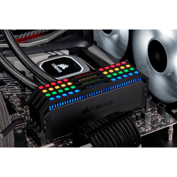 CORSAIR Dominator Platinum RGB 64GB (4x16GB) DDR4 3200 (PC4-28800) C16 1.35V Desktop Memory - Black