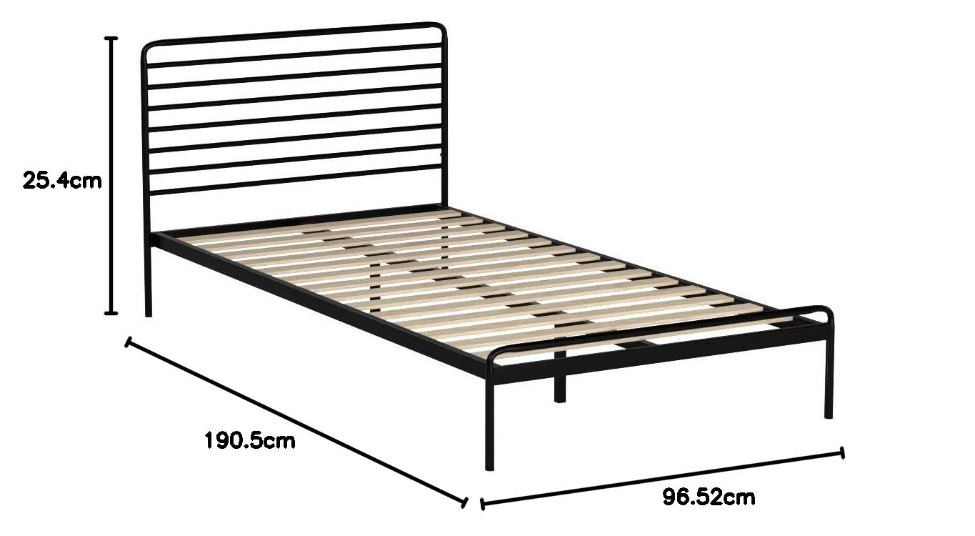 Zinus Sonnet Metal Platform Bed Frame / Mattress Foundation / No Boxspring Needed / Wood Slat Support / Design Award Winner, Twin