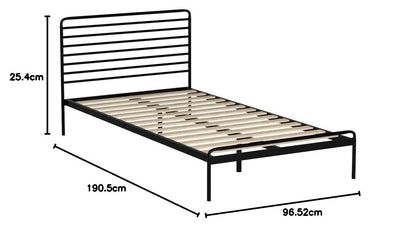 Zinus Sonnet Metal Platform Bed Frame / Mattress Foundation / No Boxspring Needed / Wood Slat Support / Design Award Winner, Twin