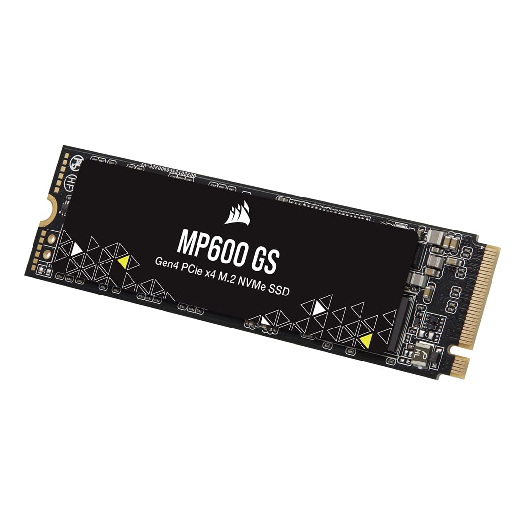 Corsair MP600 GS 500GB PCIe Gen4 x4 NVMe M.2 SSD – High-Density TLC NAND – M.2 2280 – DirectStorage Compatible - Up to 4,800MB/sec – Great for PCIe 4.0 Notebooks - Black