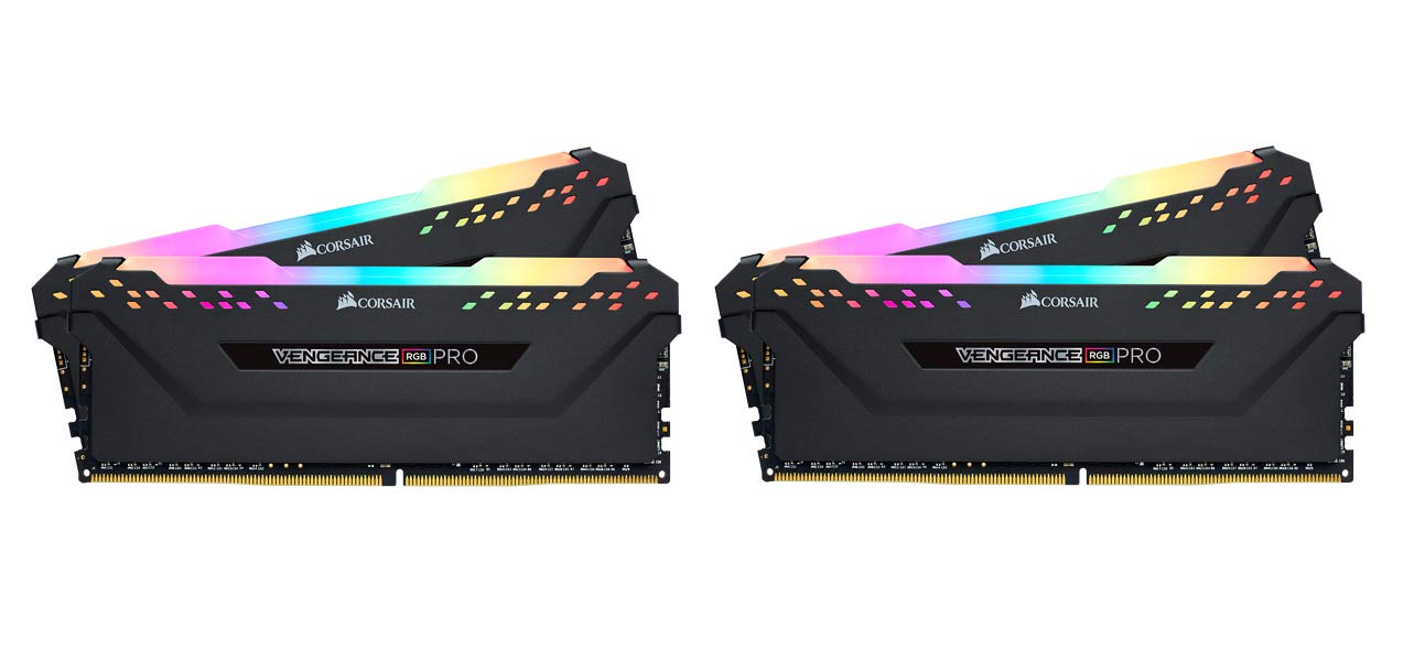 Corsair CMW32GX4M4C3200C14 Vengeance RGB Pro 32GB (4x8GB) DDR4 3200 (PC4-25600) C14 Desktop Memory Black