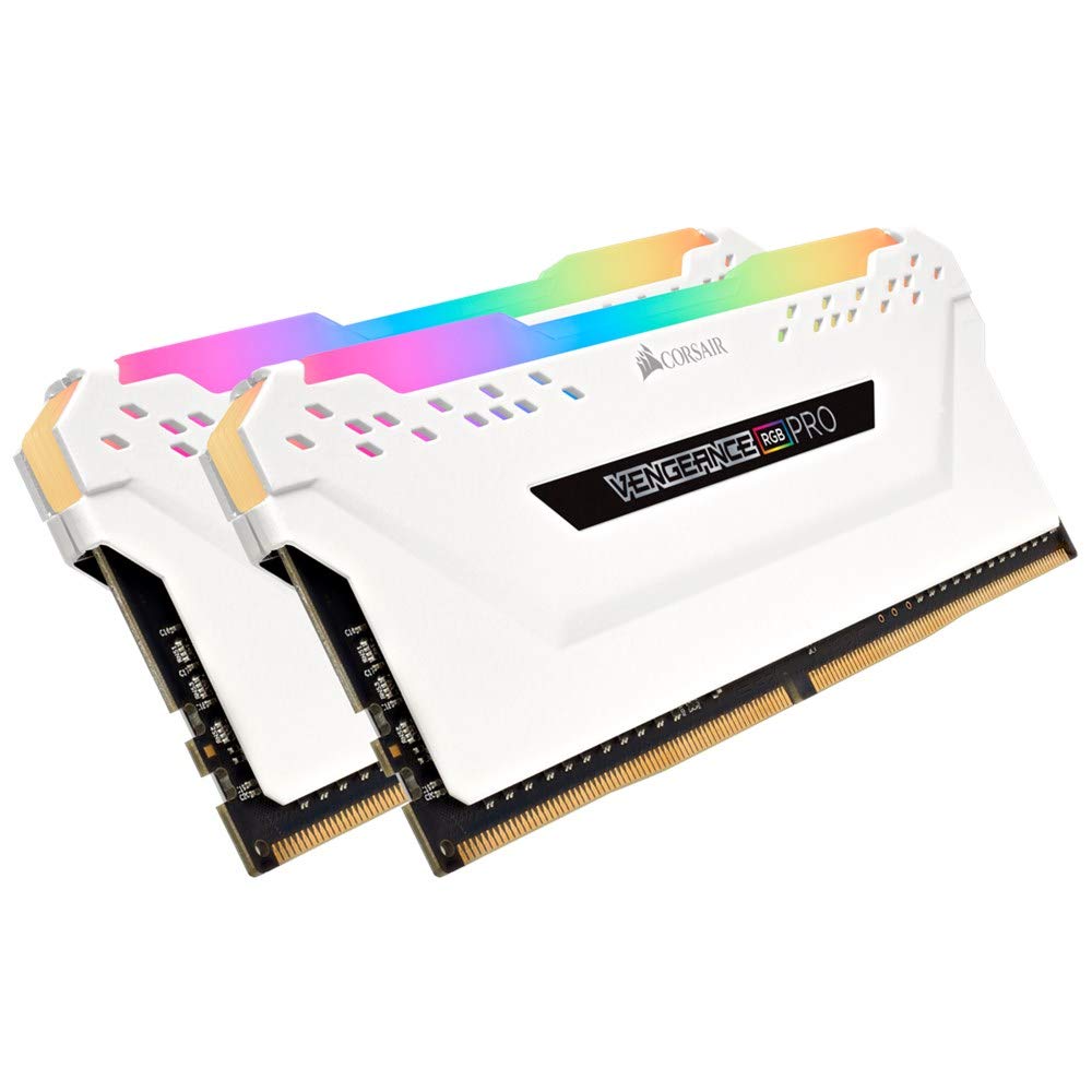 CORSAIR VENGEANCE RGB PRO 16GB (2x8GB) DDR4 3000MHz C15 LED Desktop Memory - White