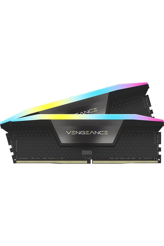 Corsair Vengeance RGB DDR5 32GB (2x16GB) 5600MHz C36 Intel Optimized Desktop Memory (Dynamic Ten-Zone RGB Lighting, Onboard Voltage Regulation, Custom XMP 3.0 Profiles, Tight Response Times) Black