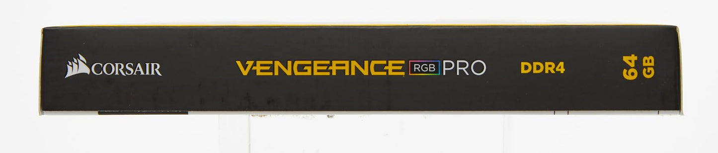 Corsair Vengeance RGB Pro 64GB (4x16GB) DDR4 3600 (PC4-28800) C18 Desktop Memory – Black, CMW64GX4M4D3600C18