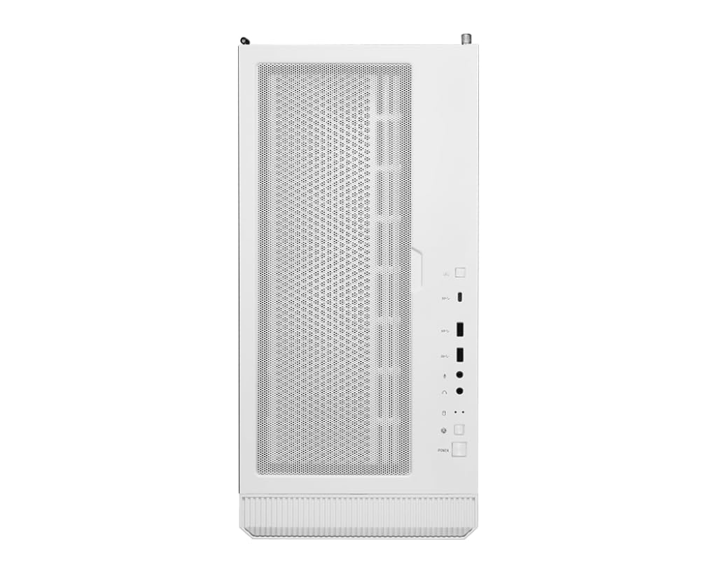 MSI MPG Velox 100R White - Mid-Tower Gaming PC Case - Tempered Glass Side Panel - 4 x 120mm ARGB Fans - Liquid Cooling Support up to 360mm Radiator - Mesh Panel for Optimized Airflow