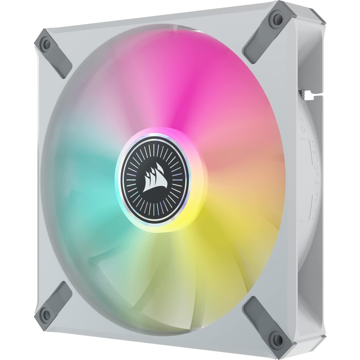 CORSAIR ML140 RGB Elite, 140mm Magnetic Levitation RGB Fan with AirGuide, Single Pack - White Frame