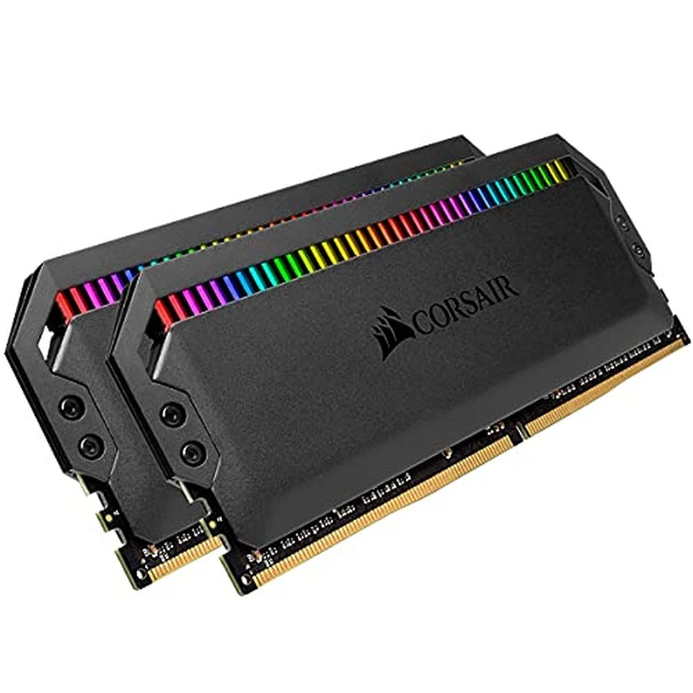 Corsair Dominator Platinum RGB 32GB (2x16GB) DDR4 3200 (PC4-28800) C16 1.35V AMD Optimized Memory- Black