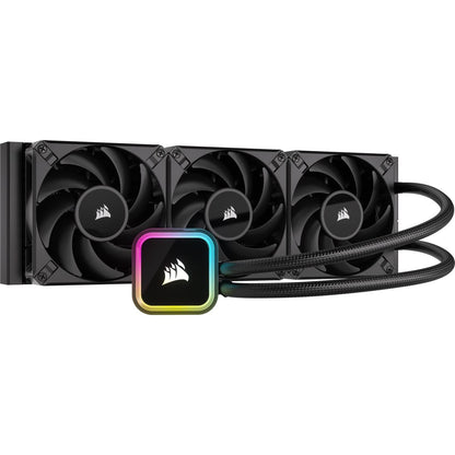 Corsair iCUE H150i RGB Elite Liquid CPU Cooler (16 Dynamic RGB LEDs, 120mm AF Elite Series FDB Fans, 360mm Radiator, iCUE Software Compatible, LGA 1700, 1200, 115X, 2066, and AM4 Sockets) Black 360mm AIO