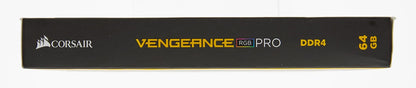 Corsair Vengeance RGB Pro 64GB (4x16GB) DDR4 3600 (PC4-28800) C18 Desktop Memory – Black, CMW64GX4M4D3600C18