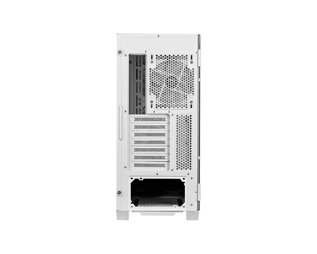 MSI MPG Velox 100R White - Mid-Tower Gaming PC Case - Tempered Glass Side Panel - 4 x 120mm ARGB Fans - Liquid Cooling Support up to 360mm Radiator - Mesh Panel for Optimized Airflow