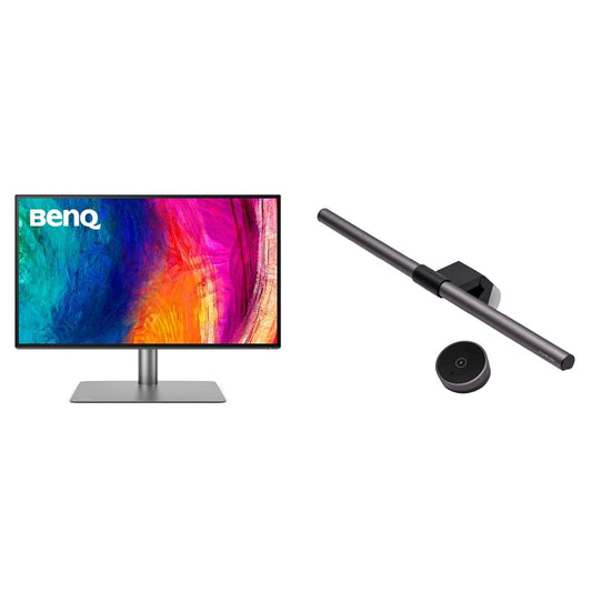 BenQ PD2725U 27" 4K UHD Monitor + BenQ ScreenBar Halo LED Monitor Light/Lamp 27 Inch DCI-P3 | IPS | 4K + Light Professional Mac-Friendly | Daisy Chain | Thunderbolt 3(65W) | KVM Switch