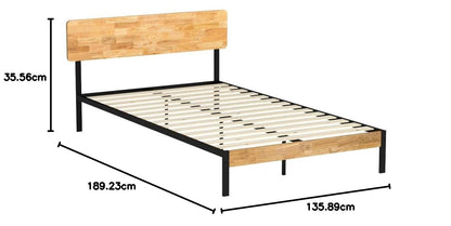 ZINUS Olivia Metal and Wood Platform Bed Frame / No Box Spring Needed / Wood Slat Support / Easy Assembly, Full