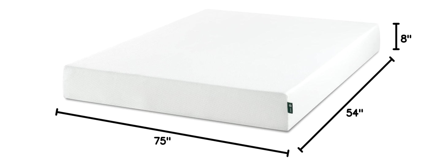 ZINUS 8 Inch Green Tea Memory Foam Mattress [New Version], Full, Fiberglass free, Medium Firm Feel, Zoned Pressure Relief, Certified Safe Foams & Fabric, Mattress in A Box 8" New Small Box