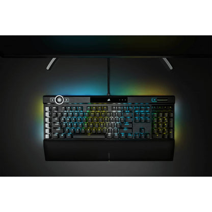 CORSAIR K100 RGB Mechanical Gaming Keyboard - CHERRY MX SPEED RGB Silver Keyswitches - PBT Double-Shot Keycaps - Elgato Stream Deck and iCUE Compatible - QWERTY NA Layout - Black CHERRY MX SPEED Switches