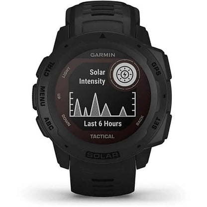 Garmin Instinct Solar Tactical, Solar-powered Rugged Outdoor Smartwatch with Tactical Features, Built-in Sports Apps and Health Monitoring, Black