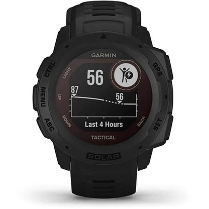 Garmin Instinct Solar Tactical, Solar-powered Rugged Outdoor Smartwatch with Tactical Features, Built-in Sports Apps and Health Monitoring, Black