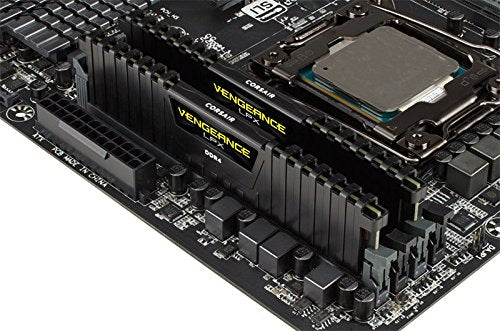 CORSAIR Vengeance LPX 16GB (2x8GB) DDR4 DRAM 2400MHz C14 Memory Kit - Black (CMK16GX4M2A2400C14)