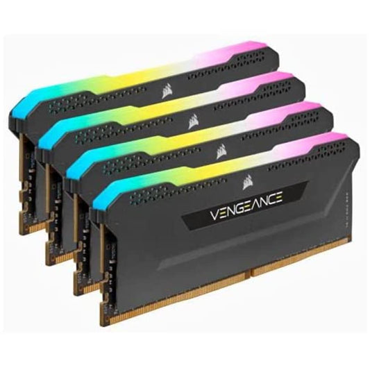 Corsair Vengeance RGB PRO SL 64GB (4x16GB) DDR4 3200MHz C16 Desktop Memory (10 Ultra-Bright RGB LEDs, Custom Performance PCB, Tight Response Times, Intel XMP 2.0) Black 3200 MHz 64GB (4x16GB)