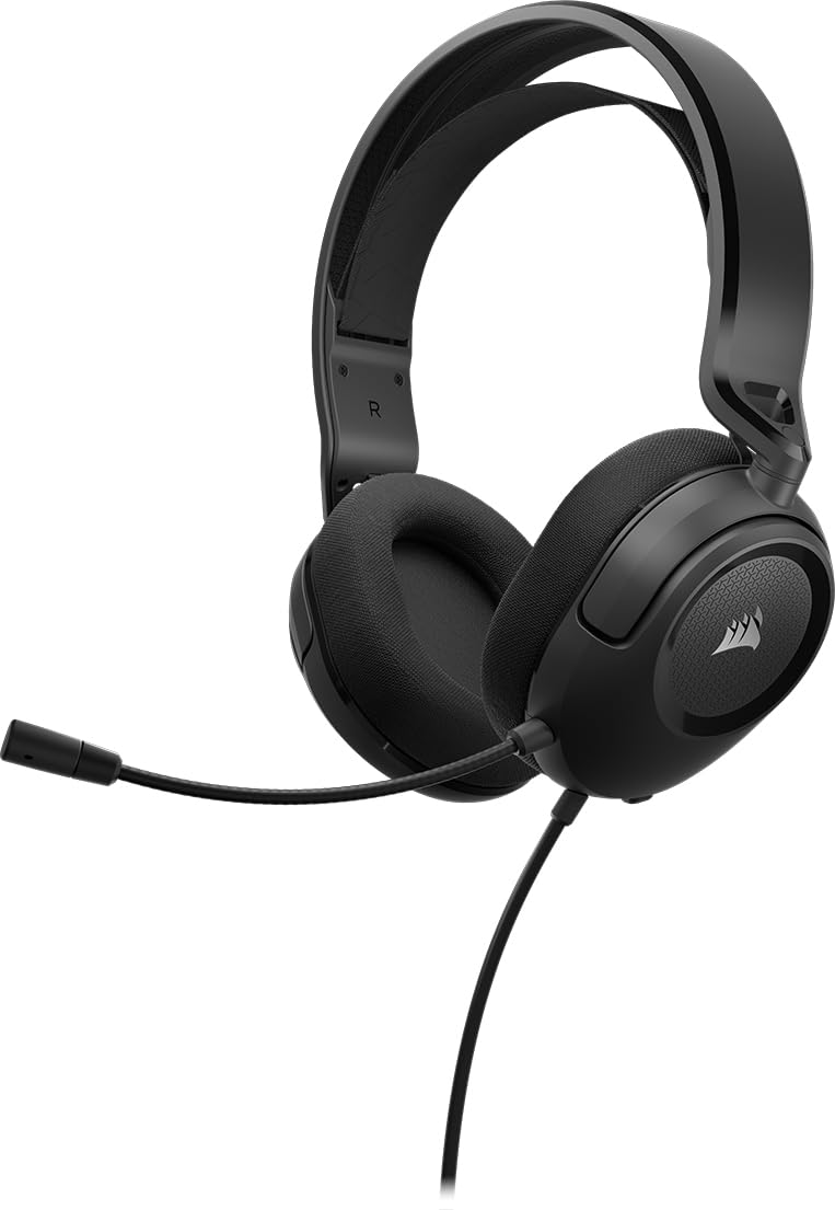 Corsair HS35 v2 Multiplatform Wired Gaming Headset – Flexible Omni-Directional Microphone – Universal 3.5mm Connection – PC, Mac, PS5, PS4, Xbox, Nintendo Switch, Mobile – Carbon v2 Stereo