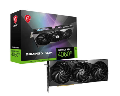 MSI GeForce RTX 4060 Ti Gaming X Slim 16G Graphics Card - NVIDIA RTX 4060 Ti, 16GB GDDR6 Memory, 18Gbps, PCIe 4.0, Twin Frozr 9, RGB, DLSS3 RTX 4060 Ti (16 GB)