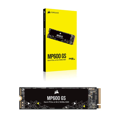 Corsair MP600 GS 500GB PCIe Gen4 x4 NVMe M.2 SSD – High-Density TLC NAND – M.2 2280 – DirectStorage Compatible - Up to 4,800MB/sec – Great for PCIe 4.0 Notebooks - Black