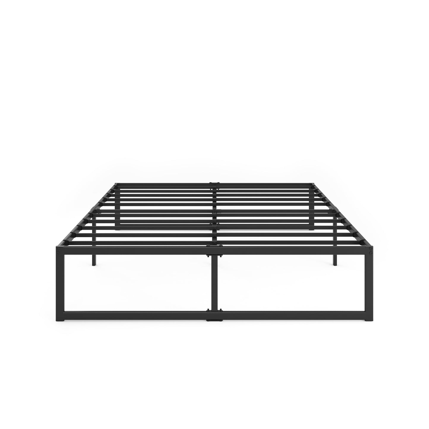 Zinus Queen Bed Frame - ABEL 14 inch Metal Bed Frame with Steel Slat Support, No Box Spring Needed, Easy Assembly - Minimalist Platform Bed in a Box with Underbed Storage Space, 5 Year Wrranty, Queen Contemporary New Small Box