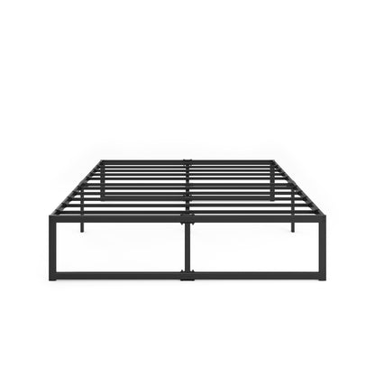 Zinus Queen Bed Frame - ABEL 14 inch Metal Bed Frame with Steel Slat Support, No Box Spring Needed, Easy Assembly - Minimalist Platform Bed in a Box with Underbed Storage Space, 5 Year Wrranty, Queen Contemporary New Small Box