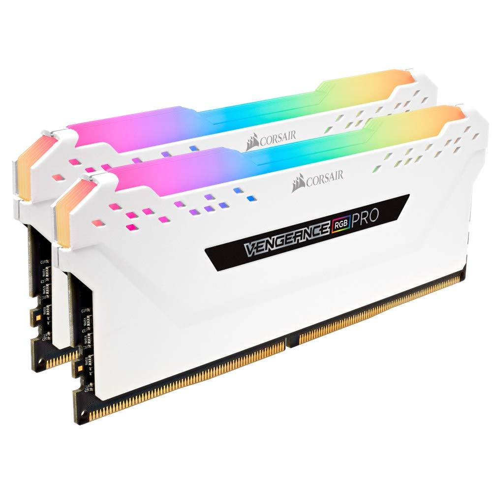 CORSAIR VENGEANCE RGB PRO 16GB (2x8GB) DDR4 3000MHz C15 LED Desktop Memory - White