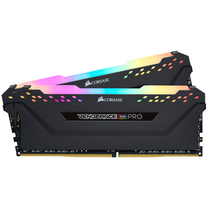 Corsair Vengeance RGB Pro 32GB (2x16GB) DDR4 3000 (PC4-24000) C15 Desktop Memory Black (CMW32GX4M2C3000C15)