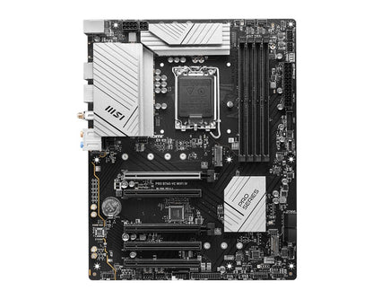 MSI PRO B760-VC WiFi IV ProSeries Motherboard (Support 14th/13th/12th Gen Intel Processors, LGA 1700, DDR5, PCIe 4.0, M.2 Slots, 2.5Gbps LAN, USB 3.2 Gen2, Wi-Fi 7, Bluetooth 5.4, ATX)