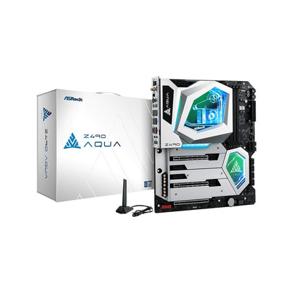 ASRock Z490 Aqua LGA 1200 Intel Z490 SATA 6Gb/s Extended ATX Intel Motherboard