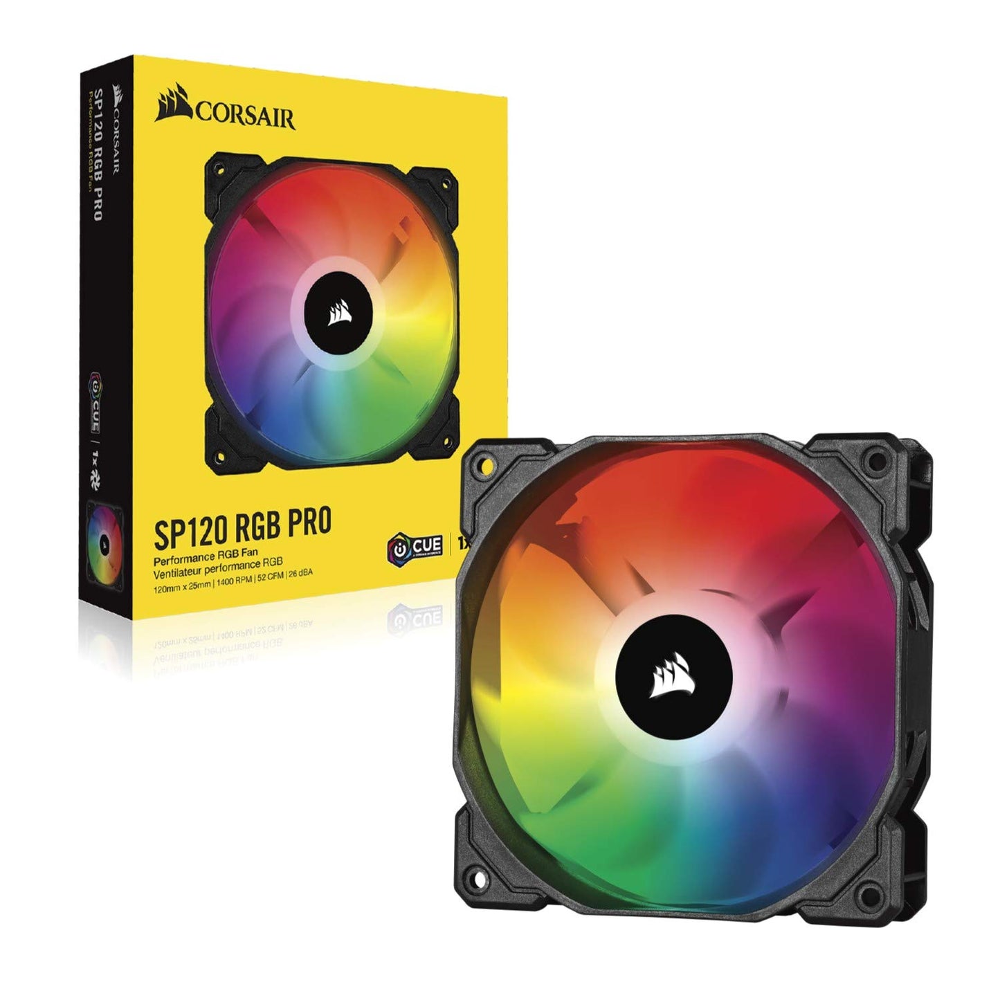 Corsair CO-9050093-WW iCUE SP120 RGB Pro Performance 120mm Fan, Single Pack