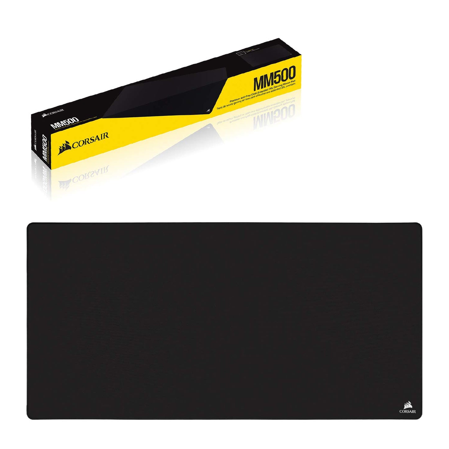 CORSAIR MM500 Premium Anti-Fray Cloth Gaming Mouse Pad – Extended 3XL Black