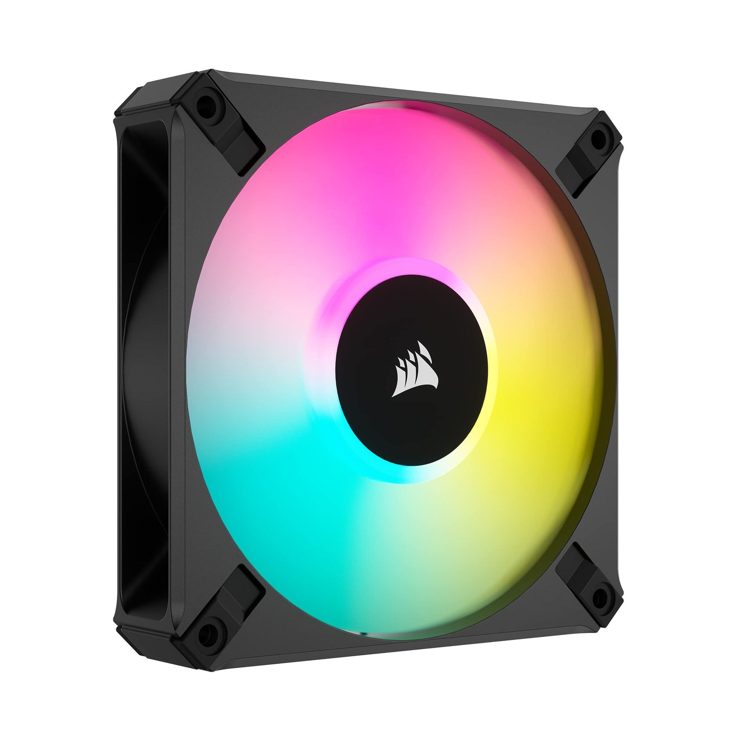 Corsair iCUE AF120 RGB Elite 120mm PWM Fan - Eight RGB LEDs - AirGuide Technology - Fluid Dynamic Bearing - Zero RPM Fan Mode - CORSAIR iCUE Software Compatible - Black For Desktop AF RGB ELITE Single (120mm)