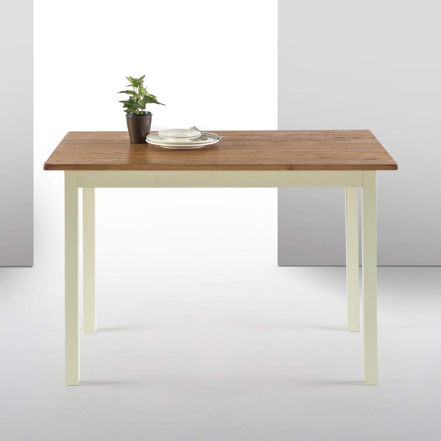 Zinus OLB-DT-F29 Farmhouse Wood Dining Table / Table Only, White