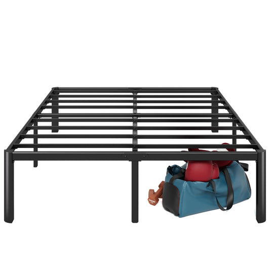 Zinus King Bed Frame – Van 16 Inch Bed Frame with Steel Slat Support, Heavy Duty Metal Construction, Easy Assembly, No Box Spring Needed – Platform Bed Frame with Underbed Storage, 5-Year Warranty Contemporary New Small Box