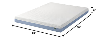 ZINUS 6 Inch Cooling Essential Memory Foam Mattress [New Version], Queen, Fiberglass Free, Medium Feel, Cooling Airflow Memory Foam, Certified Safe Foams & Fabric, Mattress in A Box White 6" Cooling New Small Box