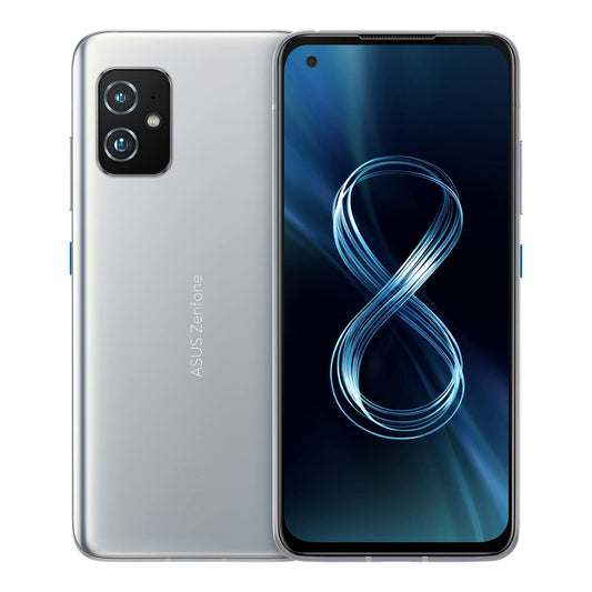 Asus Zenfone 8 ZS590KS 5G Dual 256GB 16GB RAM Factory Unlocked (GSM Only | No CDMA - not Compatible with Verizon/Sprint) International Version - Silver