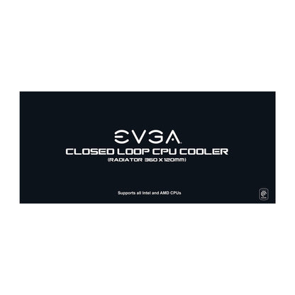 EVGA CLC 360mm All-in-one RGB LED CPU Liquid Cooler, 3X FX12 120mm PWM Fans, Intel, AMD, 5 Yr Warranty, 400-Hy-CL36-V1 CL36