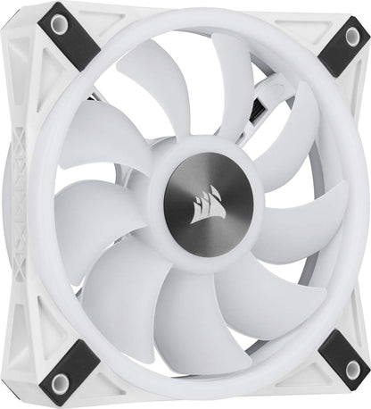 CORSAIR QL Series, iCUE QL120 RGB, 120mm RGB LED PWM White Fan, Single Fan QL120 Single